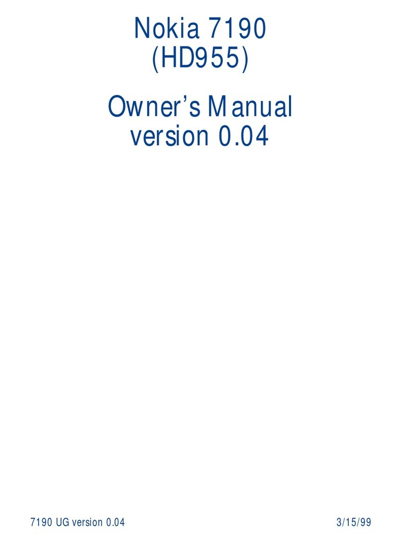 Nokia 7190 - Cell Phone - GSM User manual
