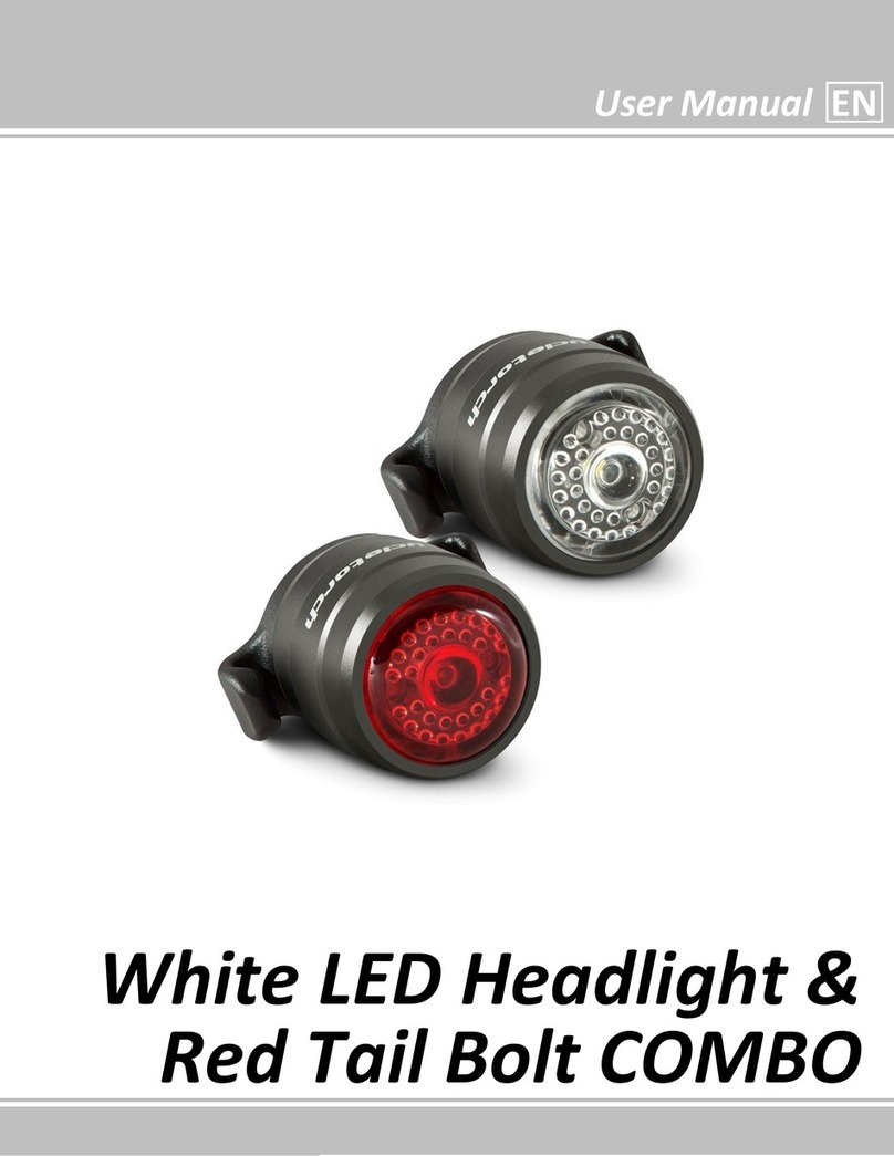 Cycle Torch White LED Headlight & Red Tail Bolt COMBO User manual