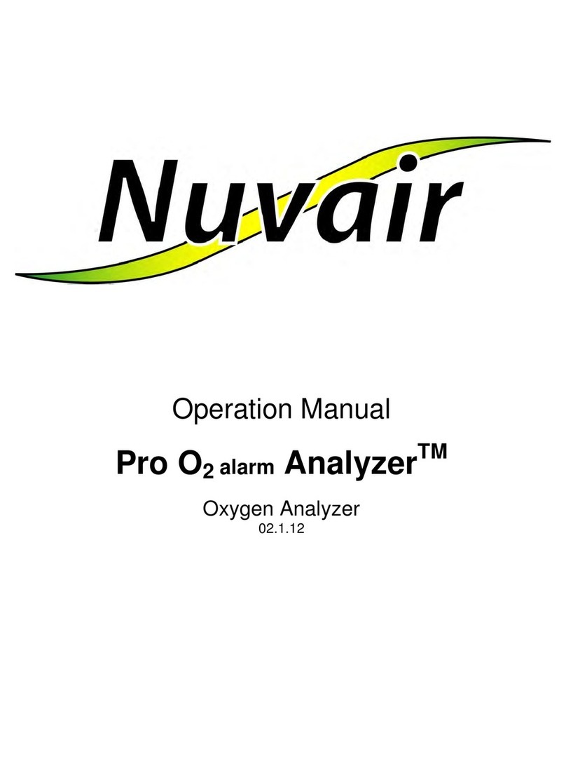 Nuvair Pro O2 alarm Analyzer User manual