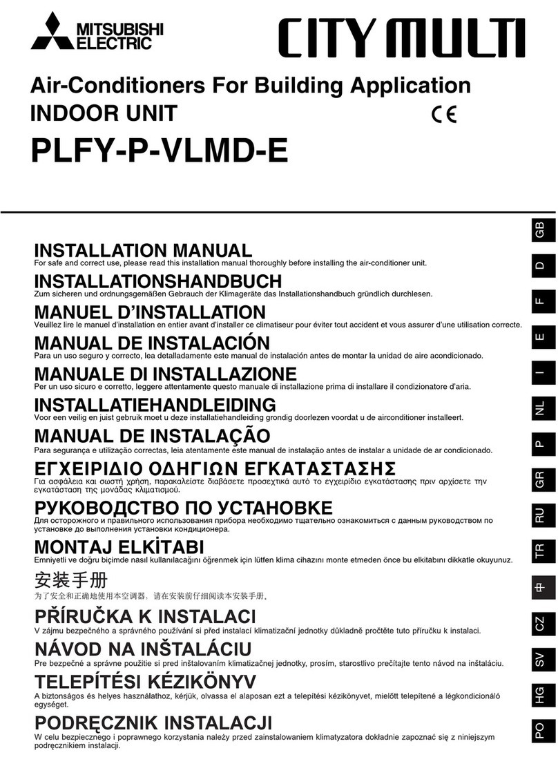 Mitsubishi Electric CITY MULTI PLFY-P-VLMD-E SERIES Operating and maintenance instructions Mitsubishi Electric CITY MULTI PLFY-P-VLMD-E SERIES Operating and maintenance instructions