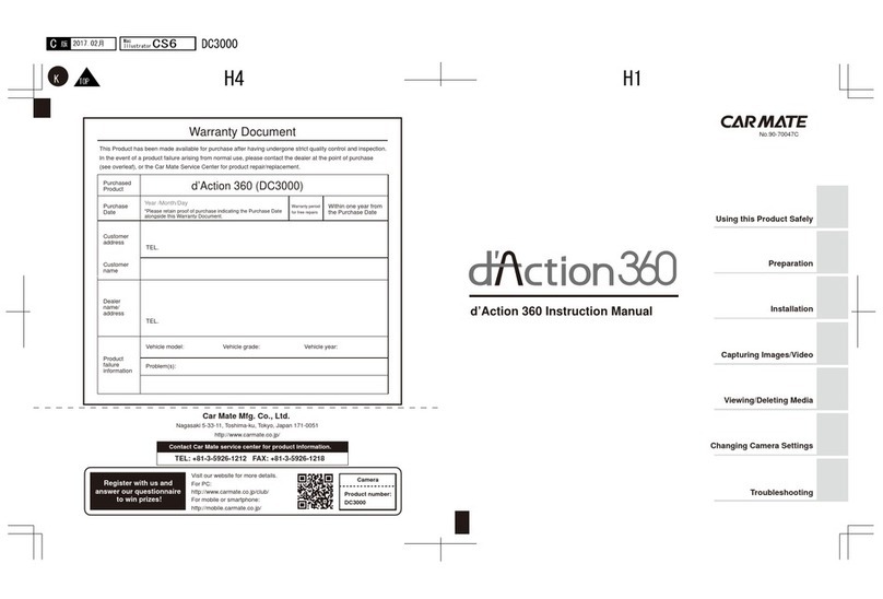 CARMATE d'Action 360 instruction manual