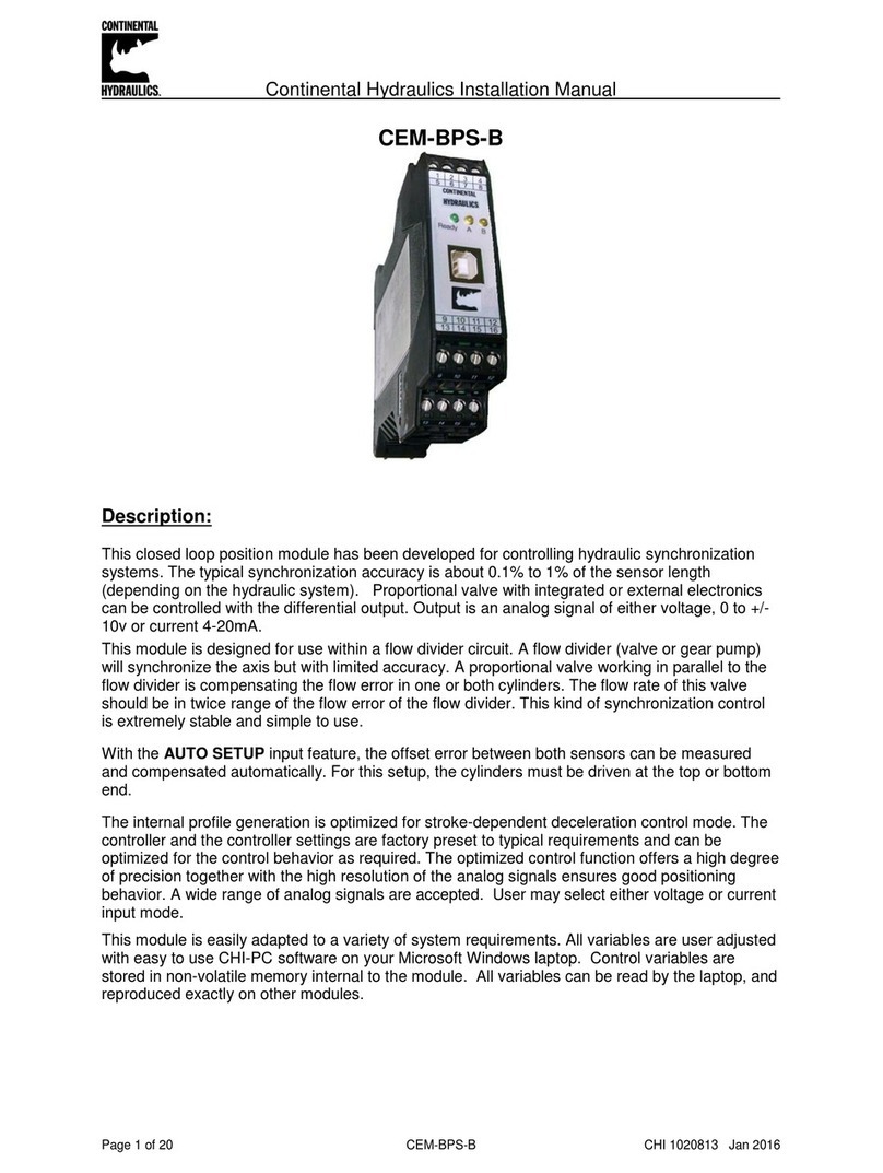 Continental Hydraulics CEM-BPS-B User manual