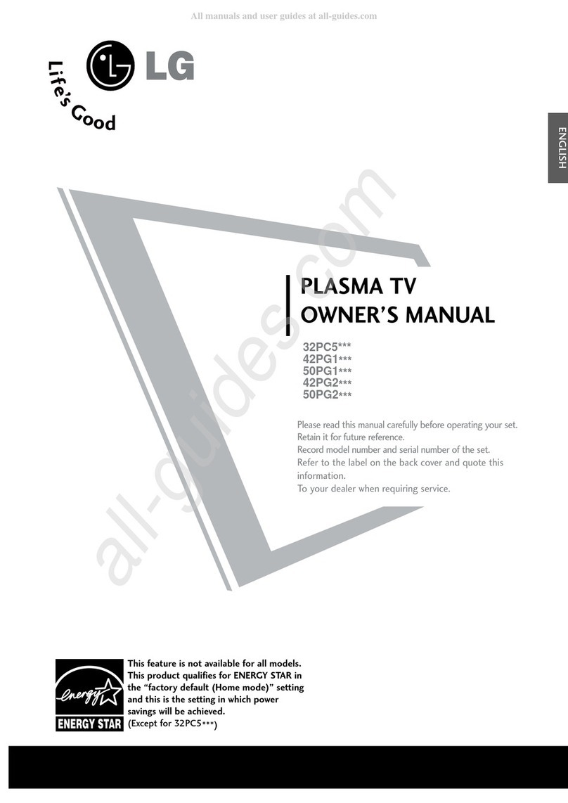 LG 32PC5 Series User manual