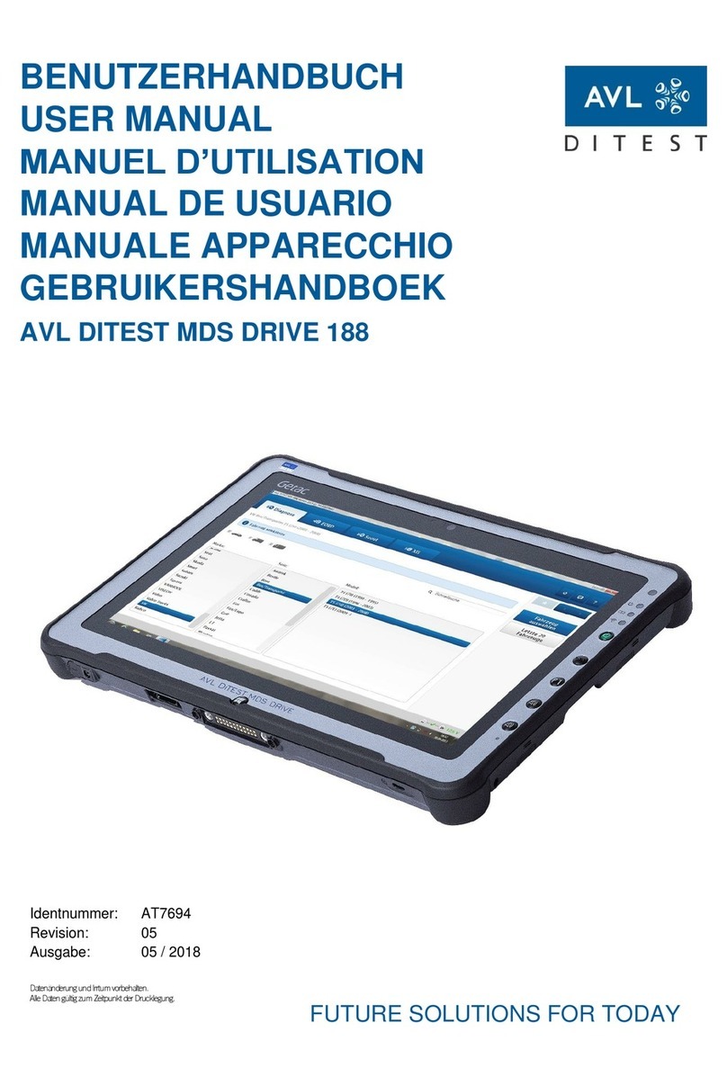AVL DITEST MDS Drive 188 User manual