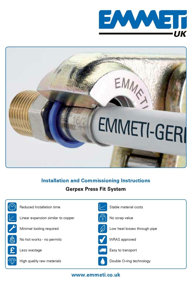 emmeti Gerpex Press Fit Installation and commissioning instructions