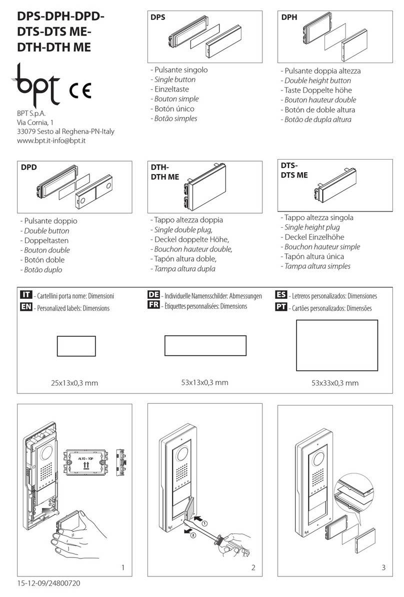 Bpt DPS user manual