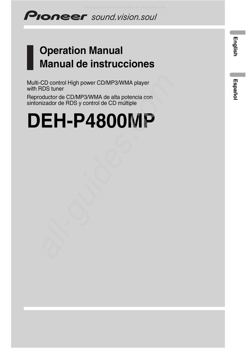Pioneer Super Tuner III D DEH-P4800MP User manual Pioneer Super Tuner III D DEH-P4800MP User manual