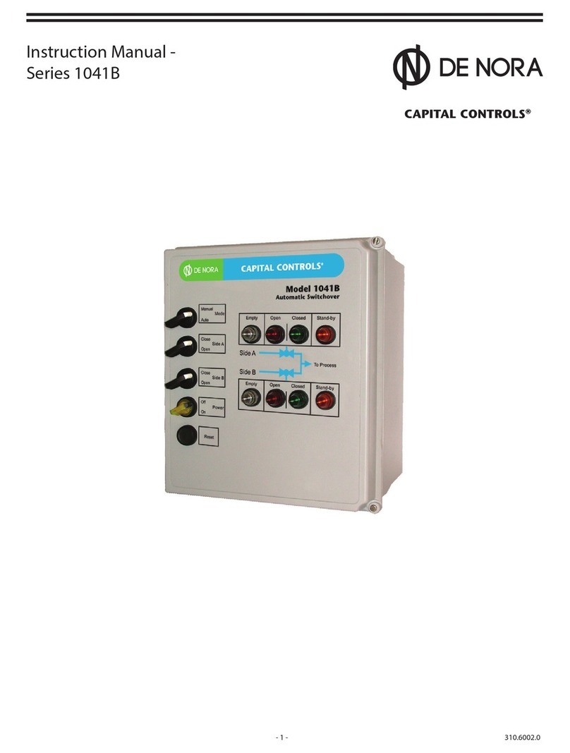 De Nora Capital Controls 1041B Series instruction manual