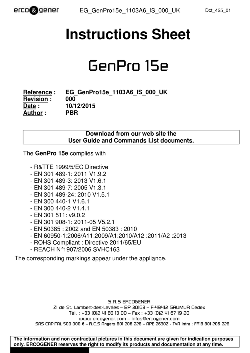 Erco&Gener GenPro 15e User manual
