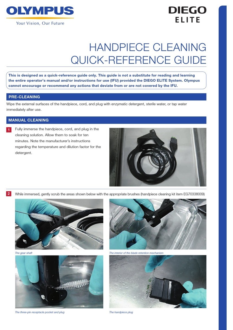 Olympus DIEGO ELITE Quick reference guide Olympus DIEGO ELITE Quick reference guide