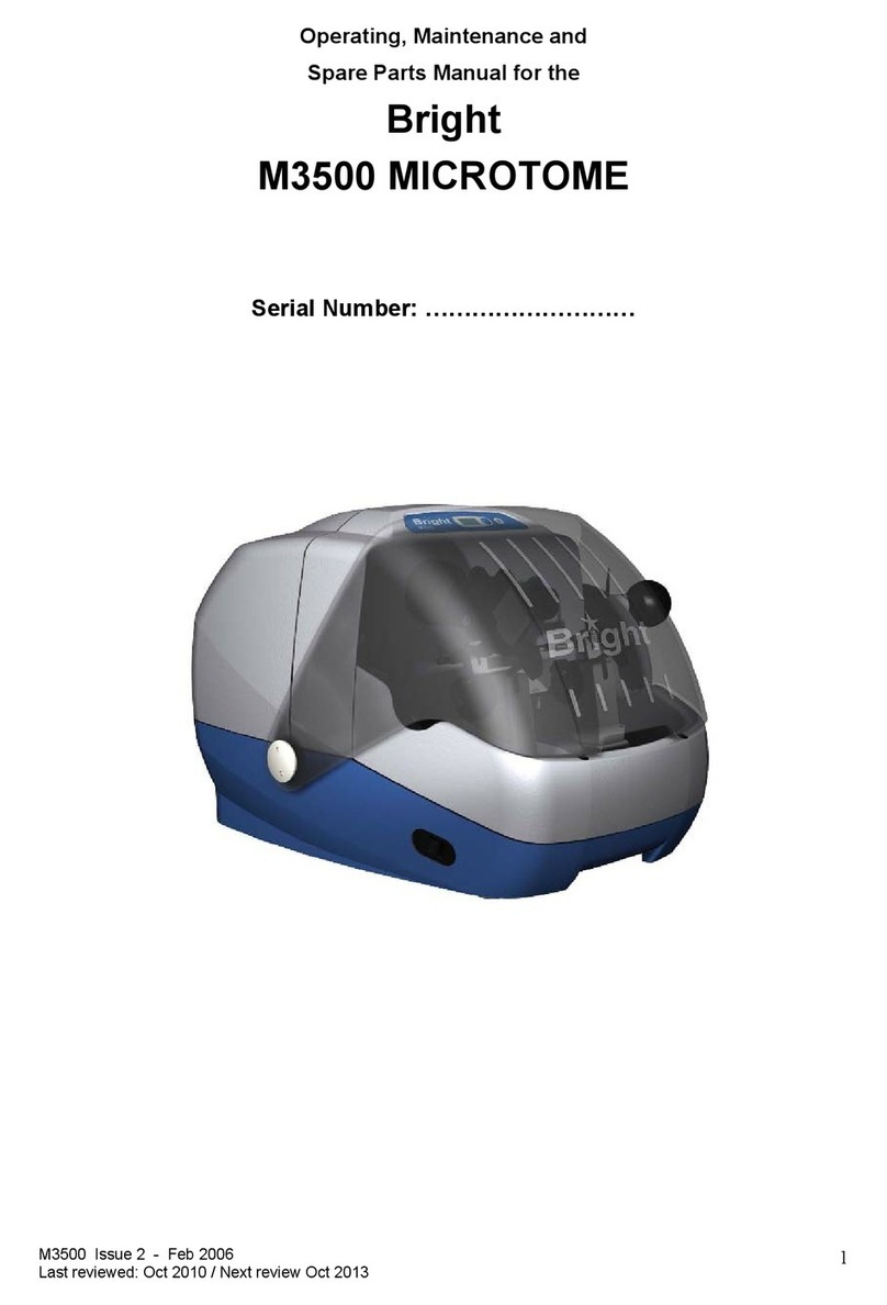 BRIGHT M3500 MICROTOME Guide