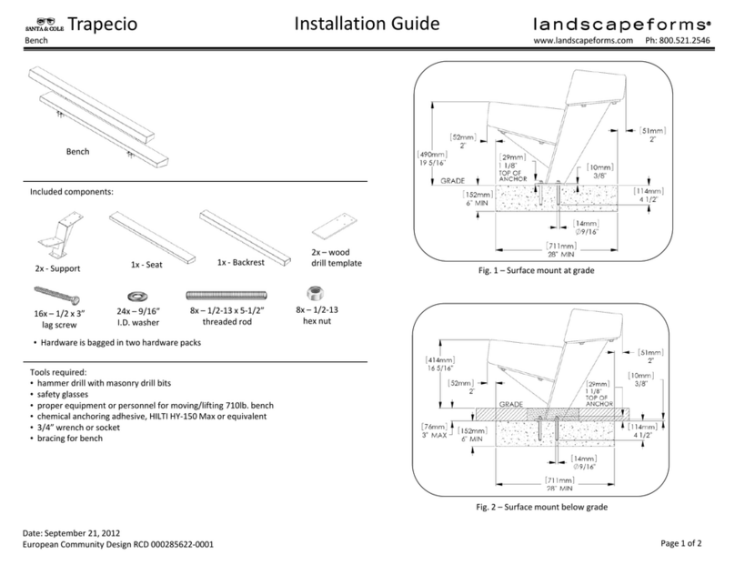 Landscape Forms Trapecio User manual