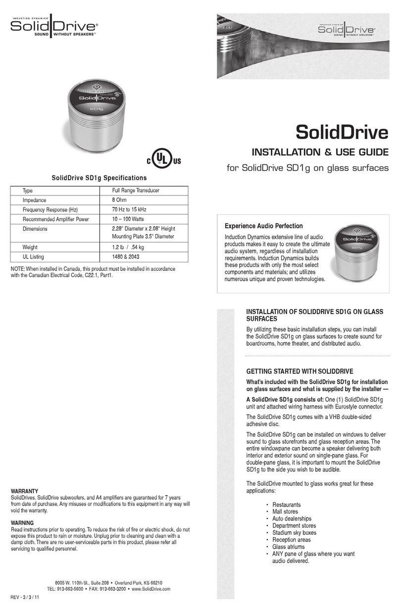 SOLIDDRIVE SD1g Installation and use guide SOLIDDRIVE SD1g Installation and use guide