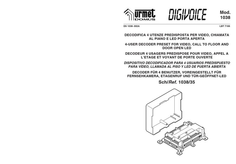 urmet domus Digivoice 1038 manual