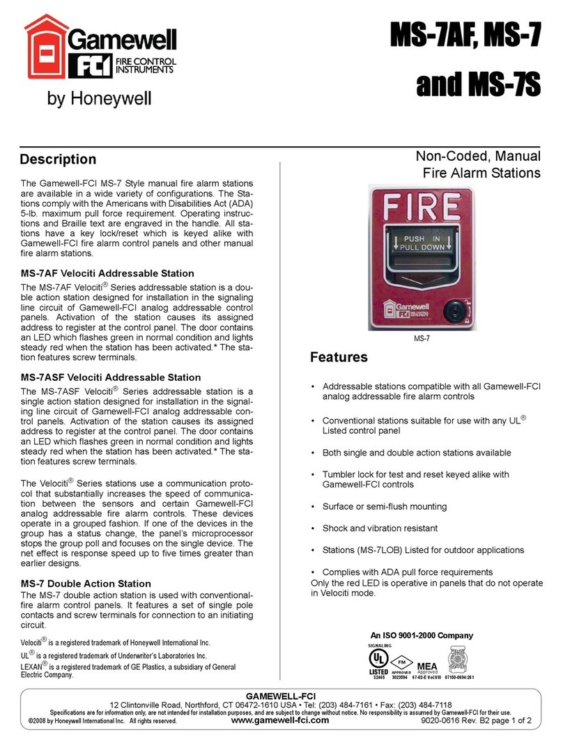 Gamewell MS-7AF operating instructions Gamewell MS-7AF operating instructions