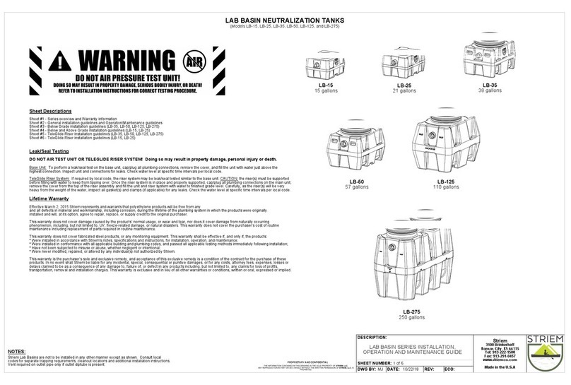 Striem LB-15 Installation, operation and maintenance guide