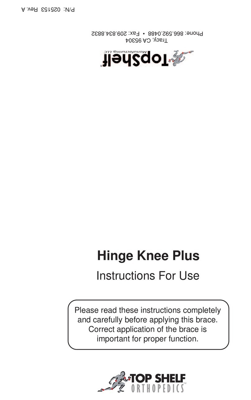 Top shelf Orthopedics Hinge Knee Plus User manual