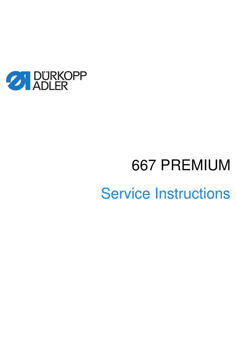 DURKOPP ADLER 667 PREMIUM Service instructions