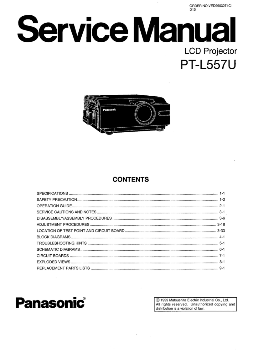 Panasonic PTL557U - LCD PROJECTOR User manual