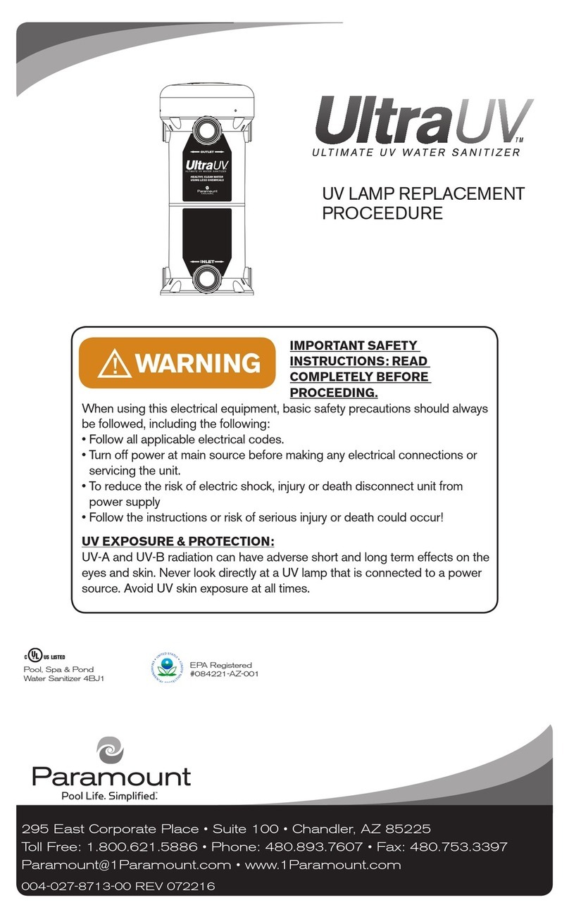 Paramount Fitness UltraUV Replacement procedure