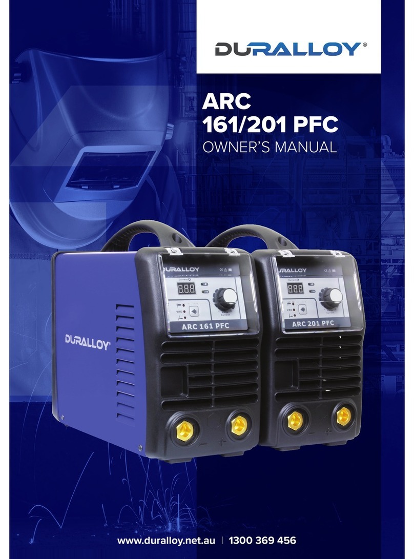 Duralloy ARC 161 PFC owner's manual