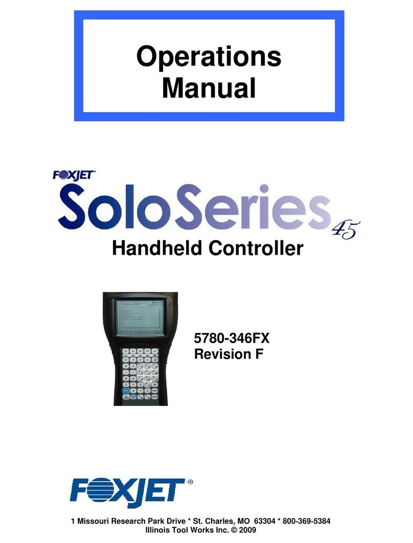 Foxjet solo series 45 Operation manual