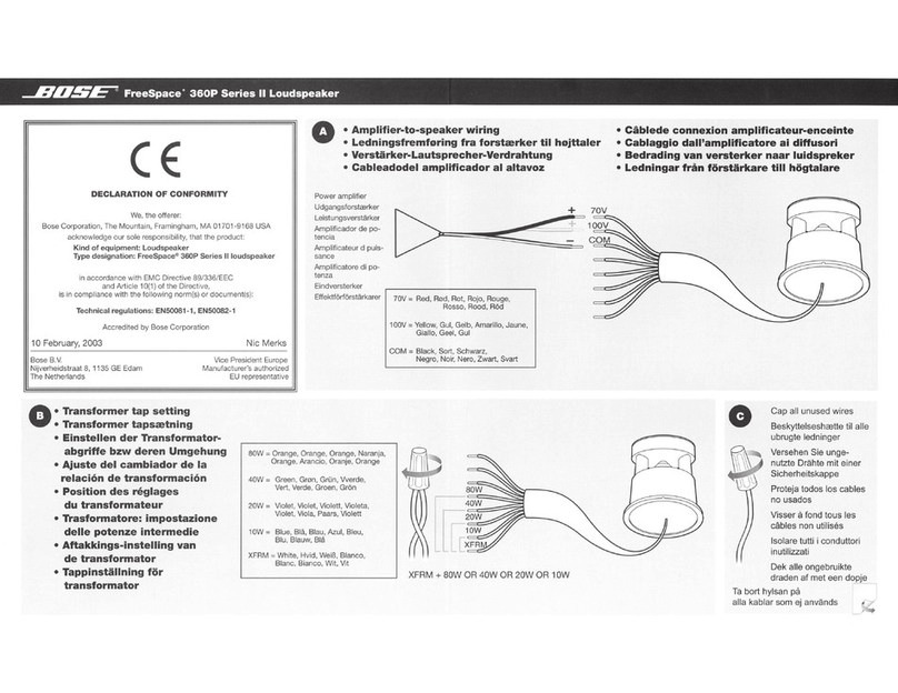 Bose Acoustic Wave Series II User manual Bose Acoustic Wave Series II User manual