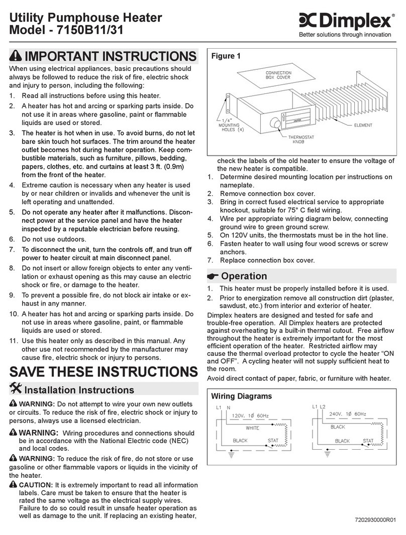 Dimplex 7150B11 User manual
