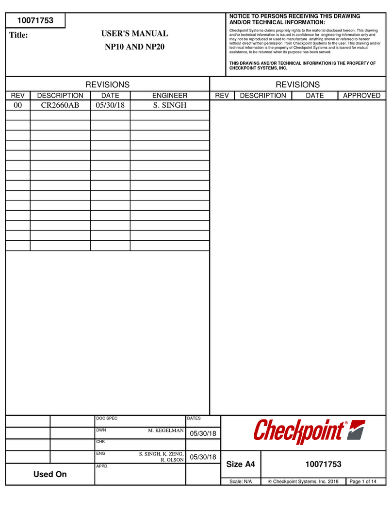 Checkpoint NP10 User manual