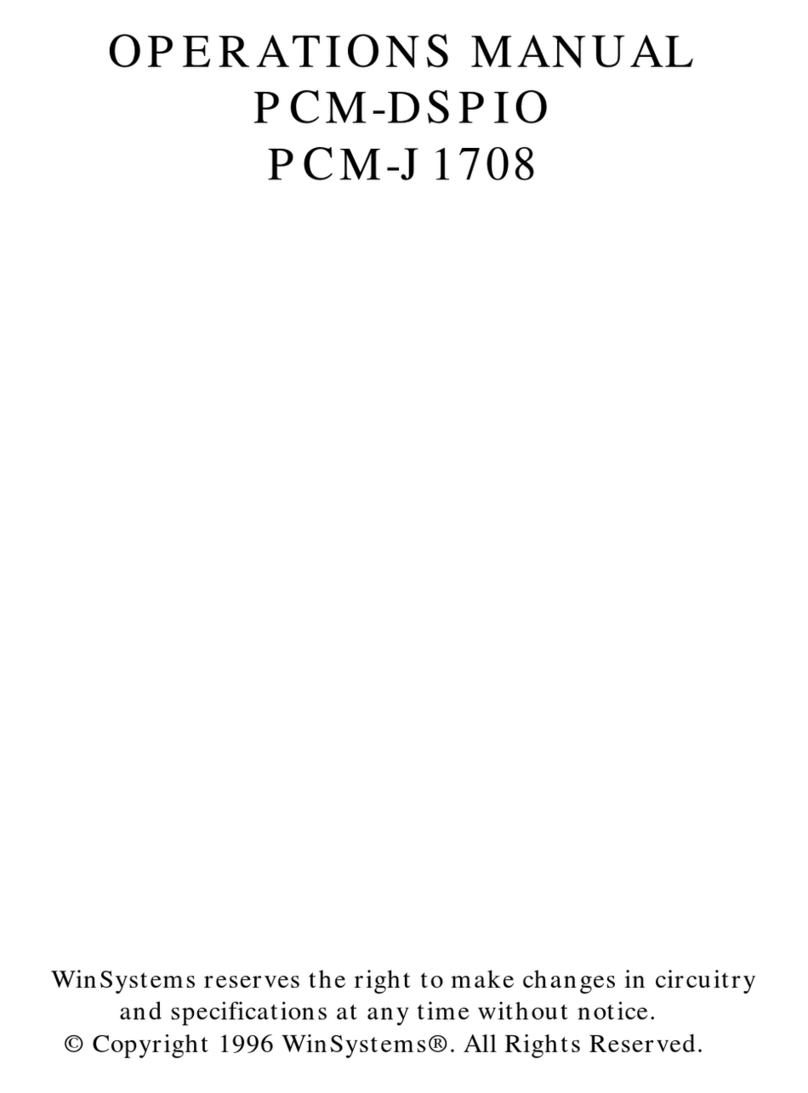 WinSystems PCM-DSPIO User manual