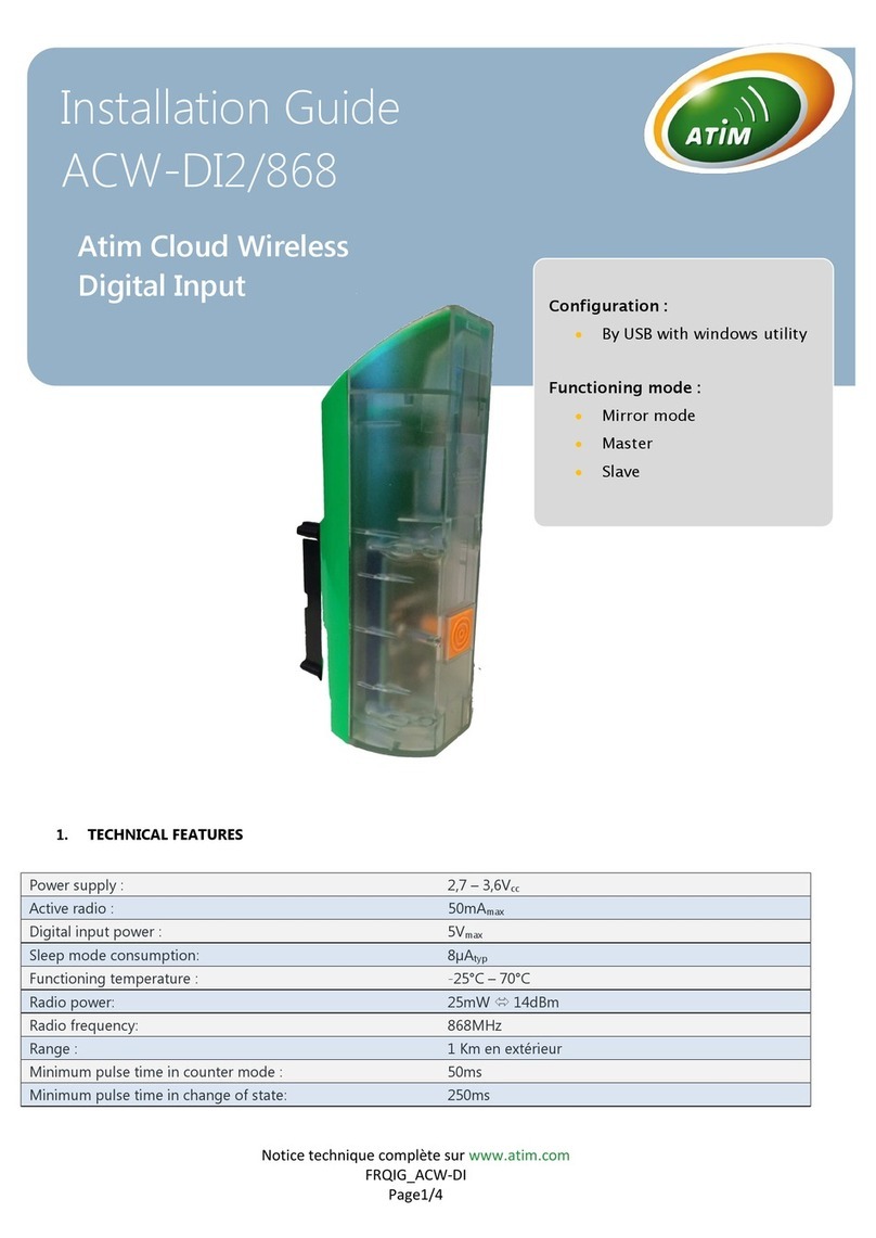 ATIM ACW-DI2/868 User manual ATIM ACW-DI2/868 User manual