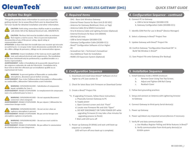 OleumTech DH1 quick start guide