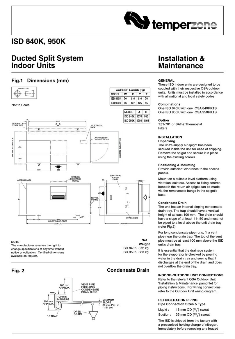 TemperZone ISD 840K Installation & maintenance