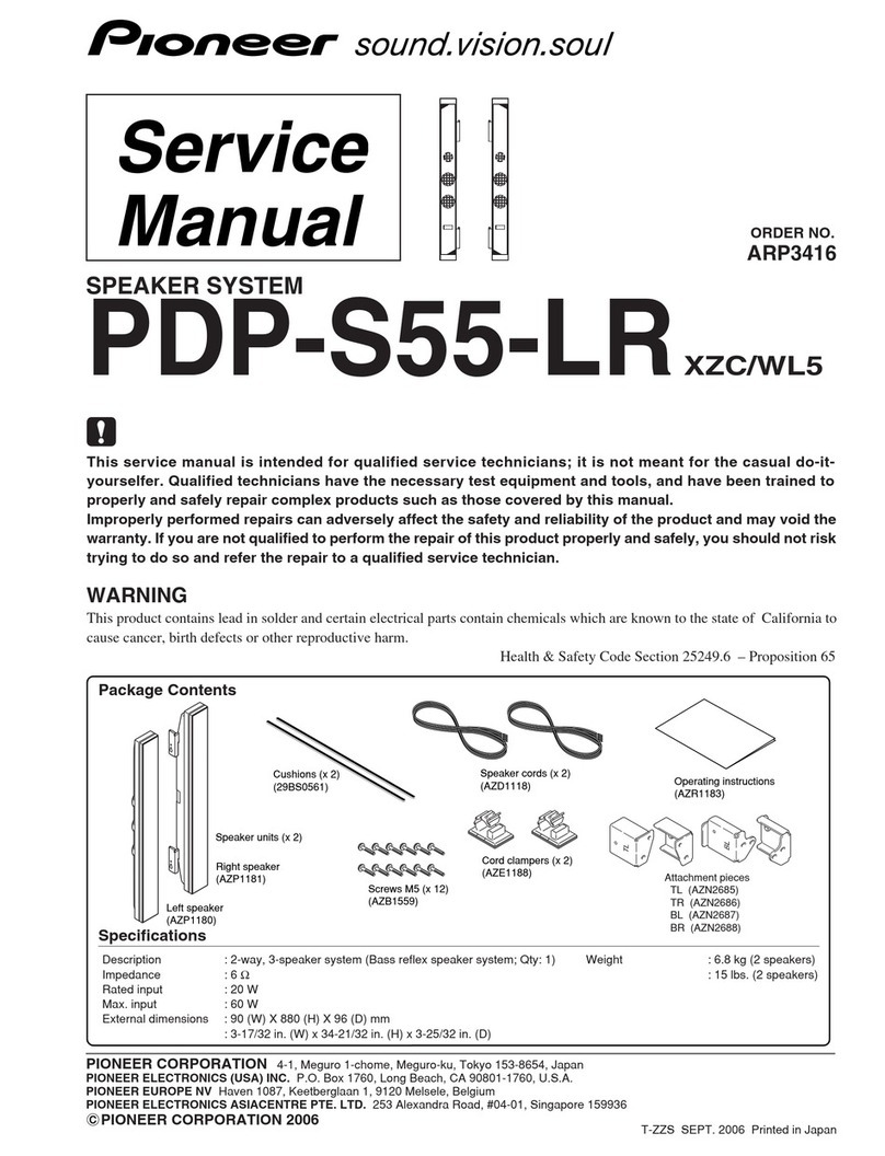 Pioneer PDP-S55-LR User manual