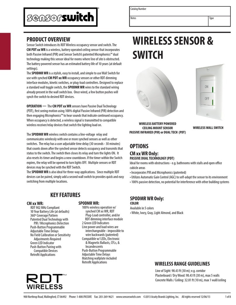 Sensor Switch CMxxWR series manual