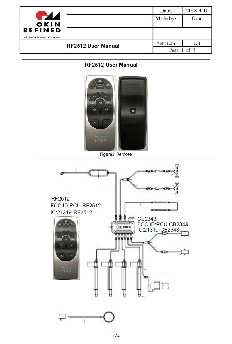 Okin Refined RF2512 user manual