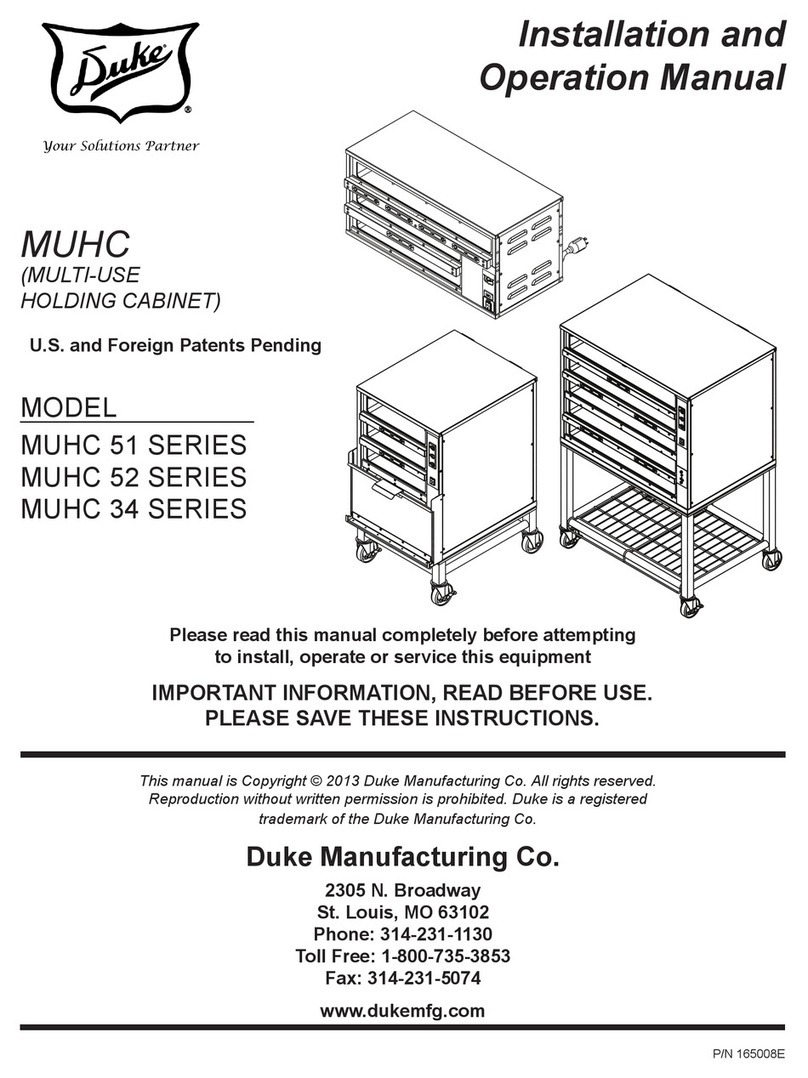 Duke MUHC 51 SERIES Installation and operation manual Duke MUHC 51 SERIES Installation and operation manual