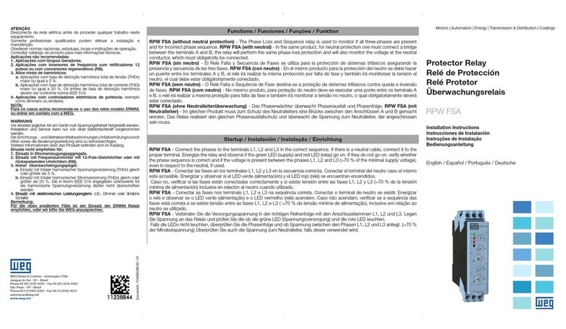 WEG RPW FSA User manual