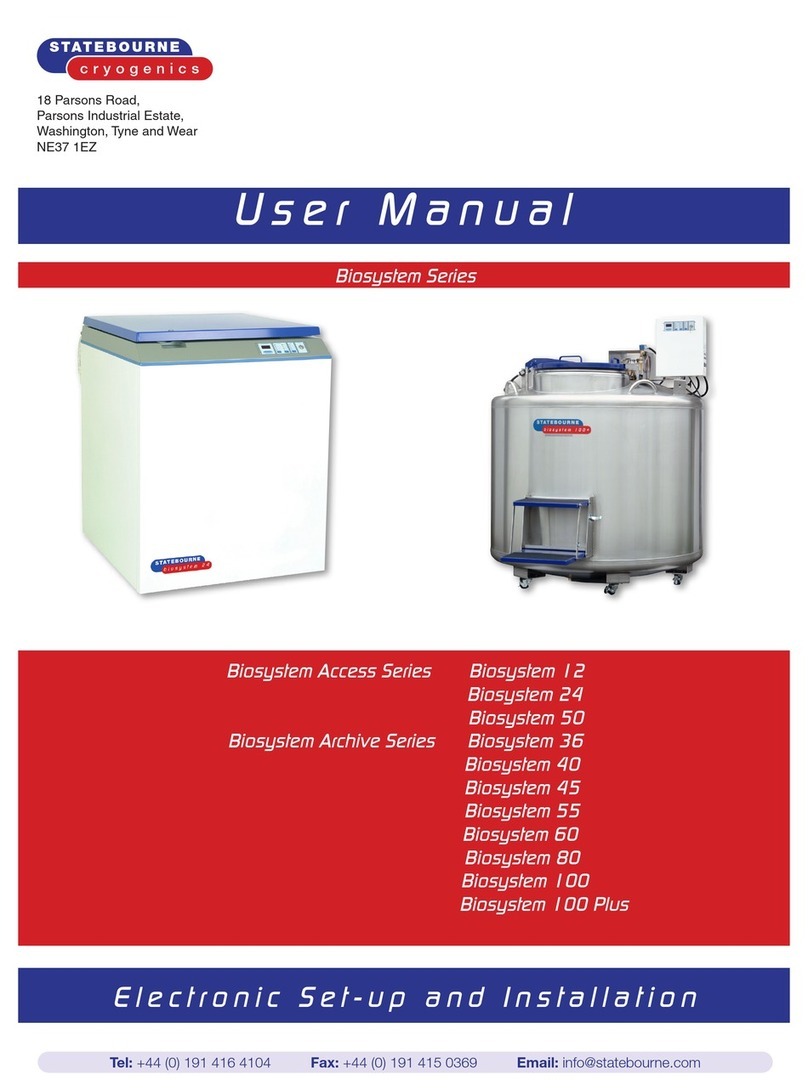 Statebourne cryogenics Biosystem Series user manual