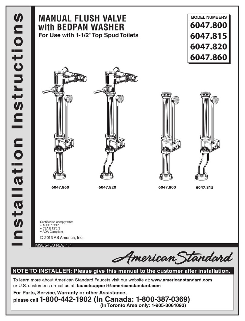 American Standard 6047.800 User manual American Standard 6047.800 User manual