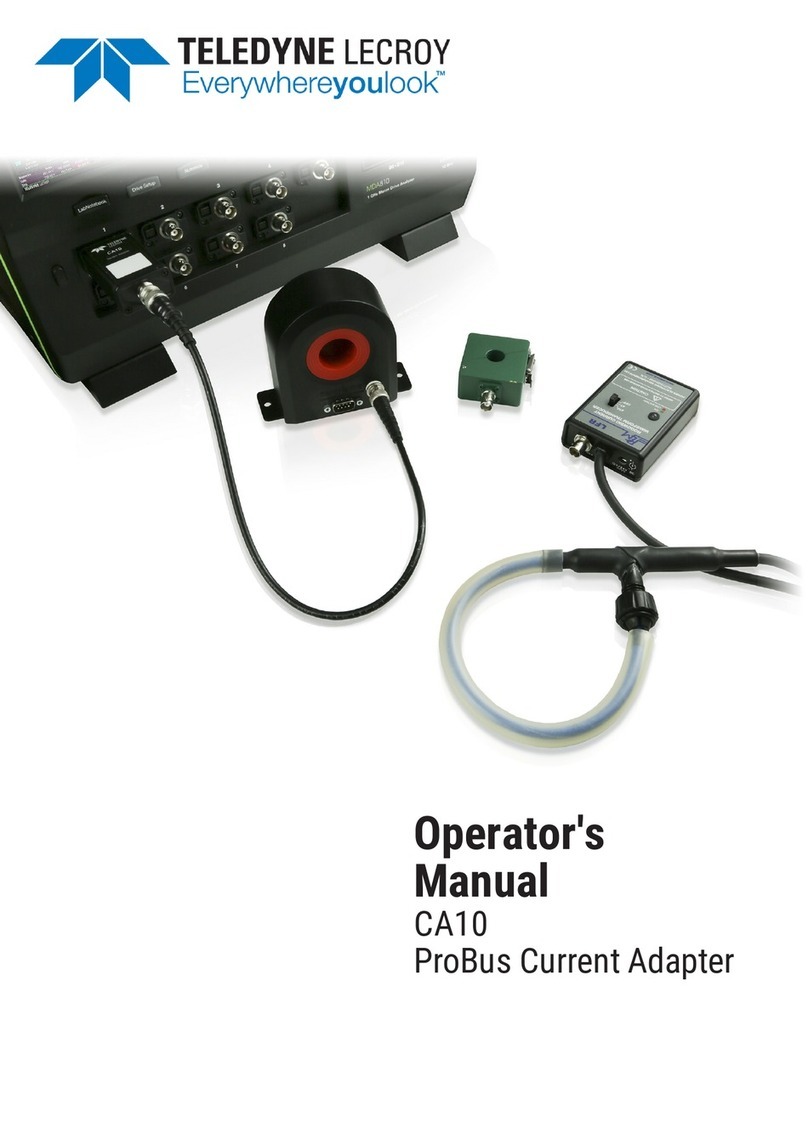 Teledyne Lecroy CA10 User manual