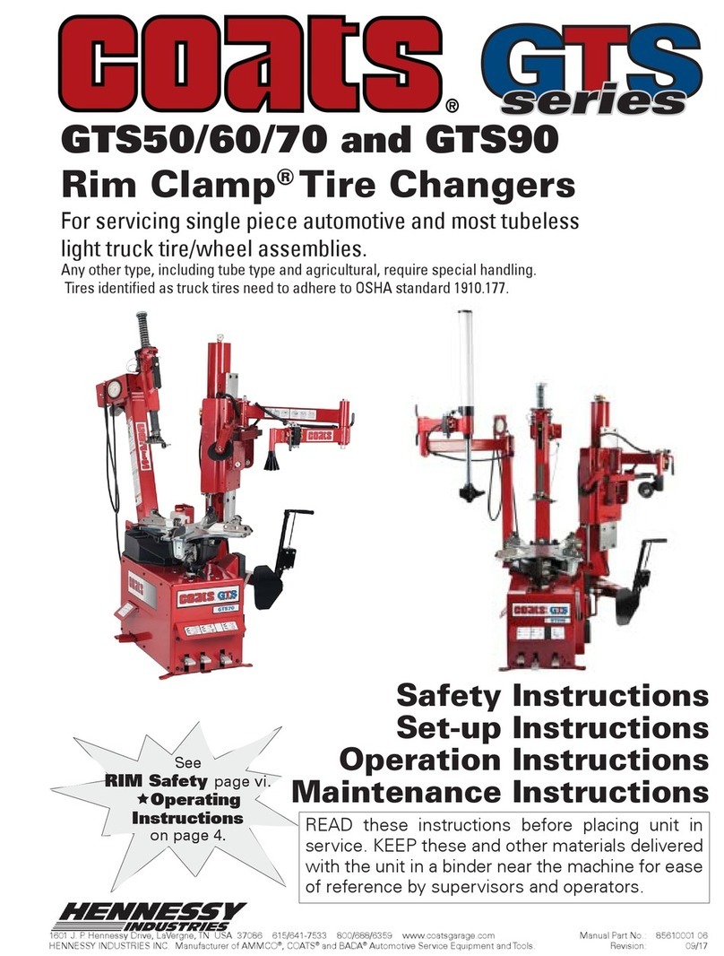 Coats gts series Operation instructions Coats gts series Operation instructions