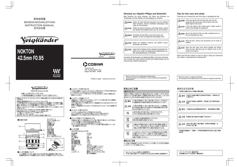 VOIGTLANDER NOKTON User manual VOIGTLANDER NOKTON User manual