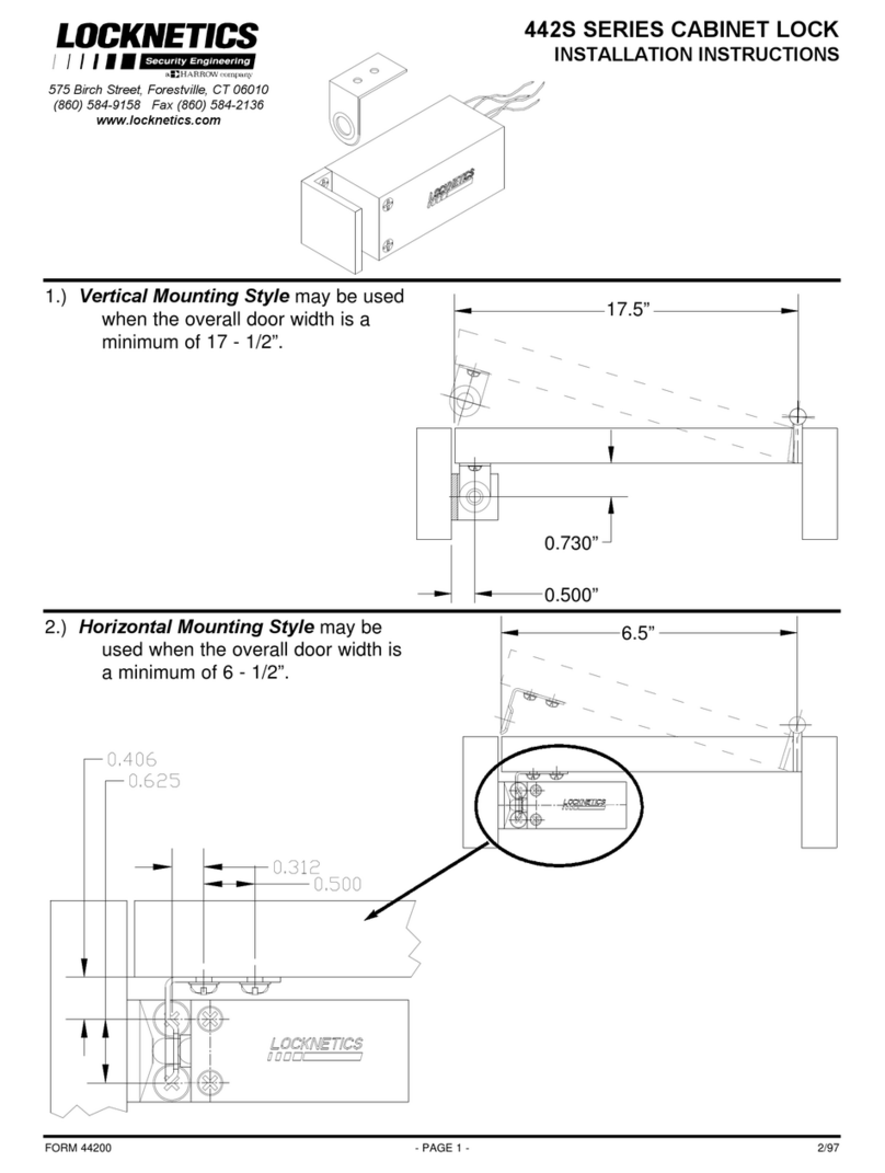 Locknetics 442S SERIES installation instructions