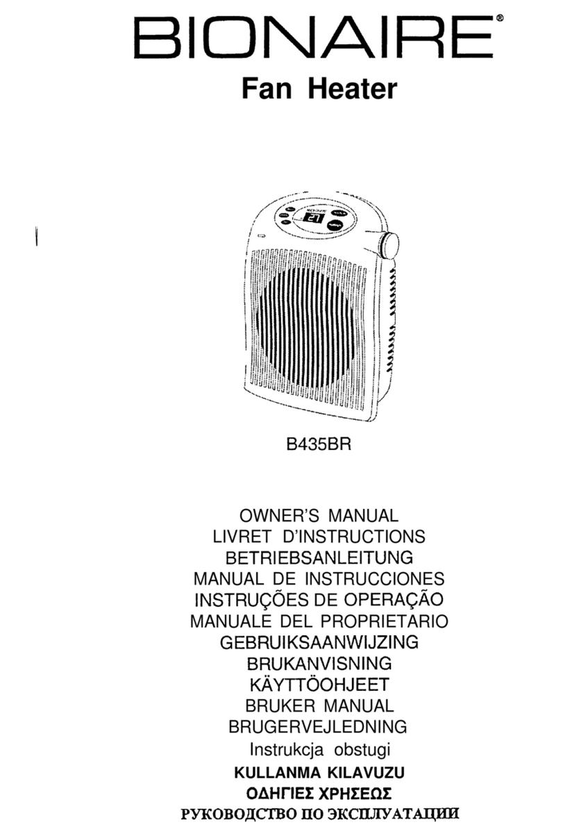 Bionaire B435BR User manual