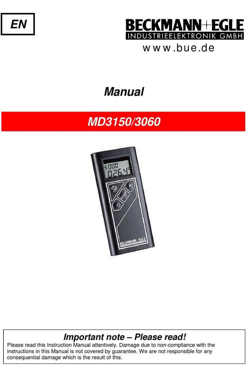 Beckmann Egle MD3150 instruction manual