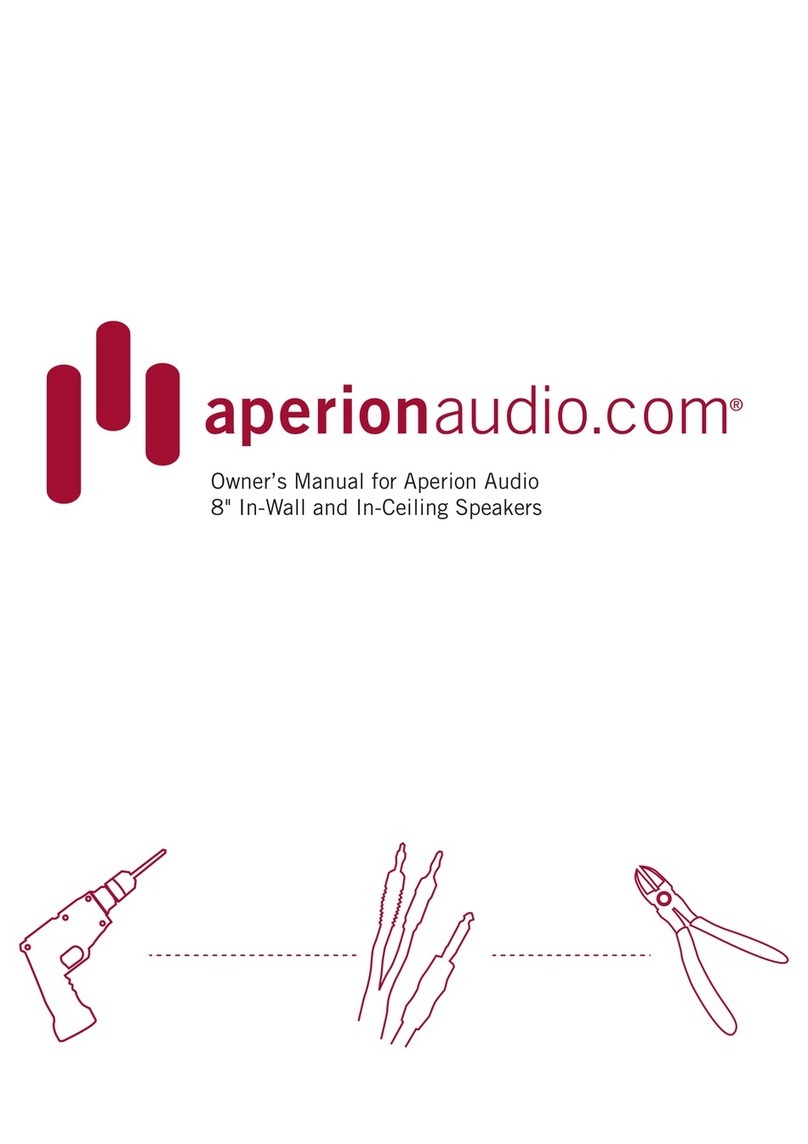 AperionAudio 8" In-Ceiling owner's manual