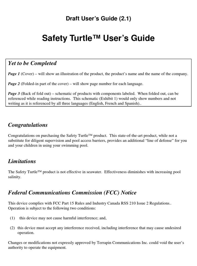 terrapin Safety Turtle User manual