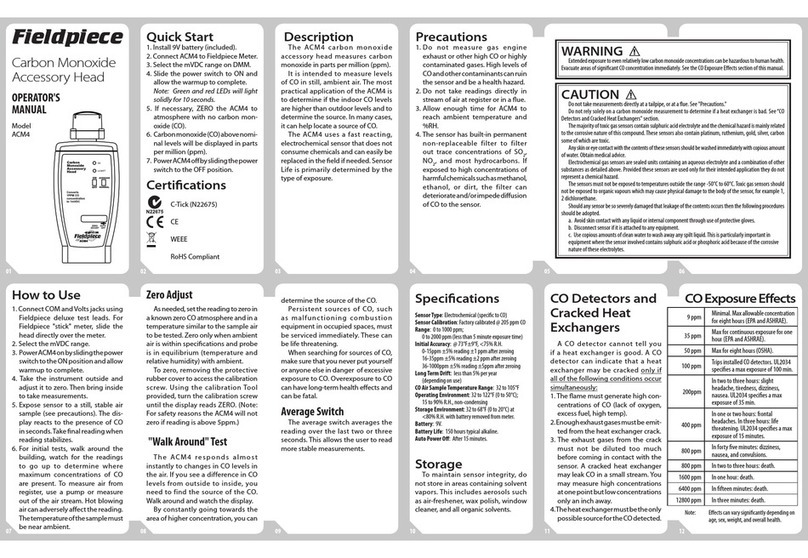 Fieldpiece ACM4 Operator's manual