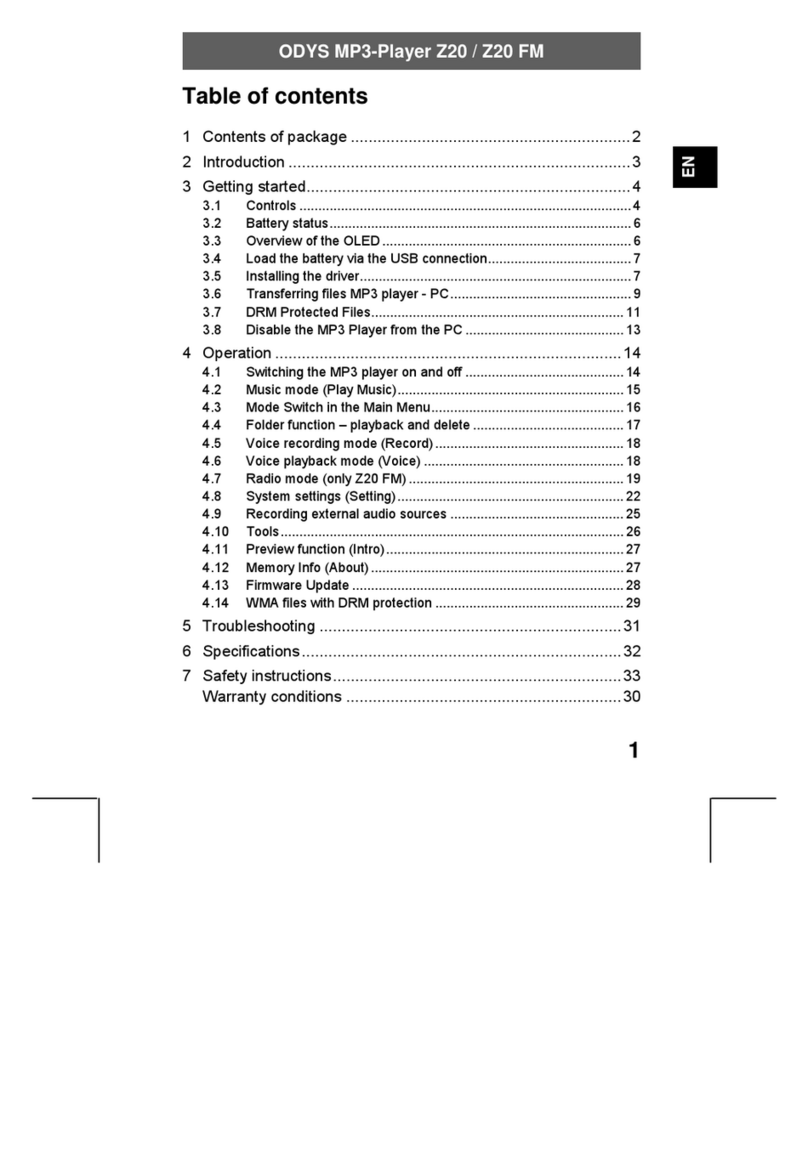 Odys Z20 user manual